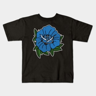 Traditional Blue Rose Tattoo Kids T-Shirt